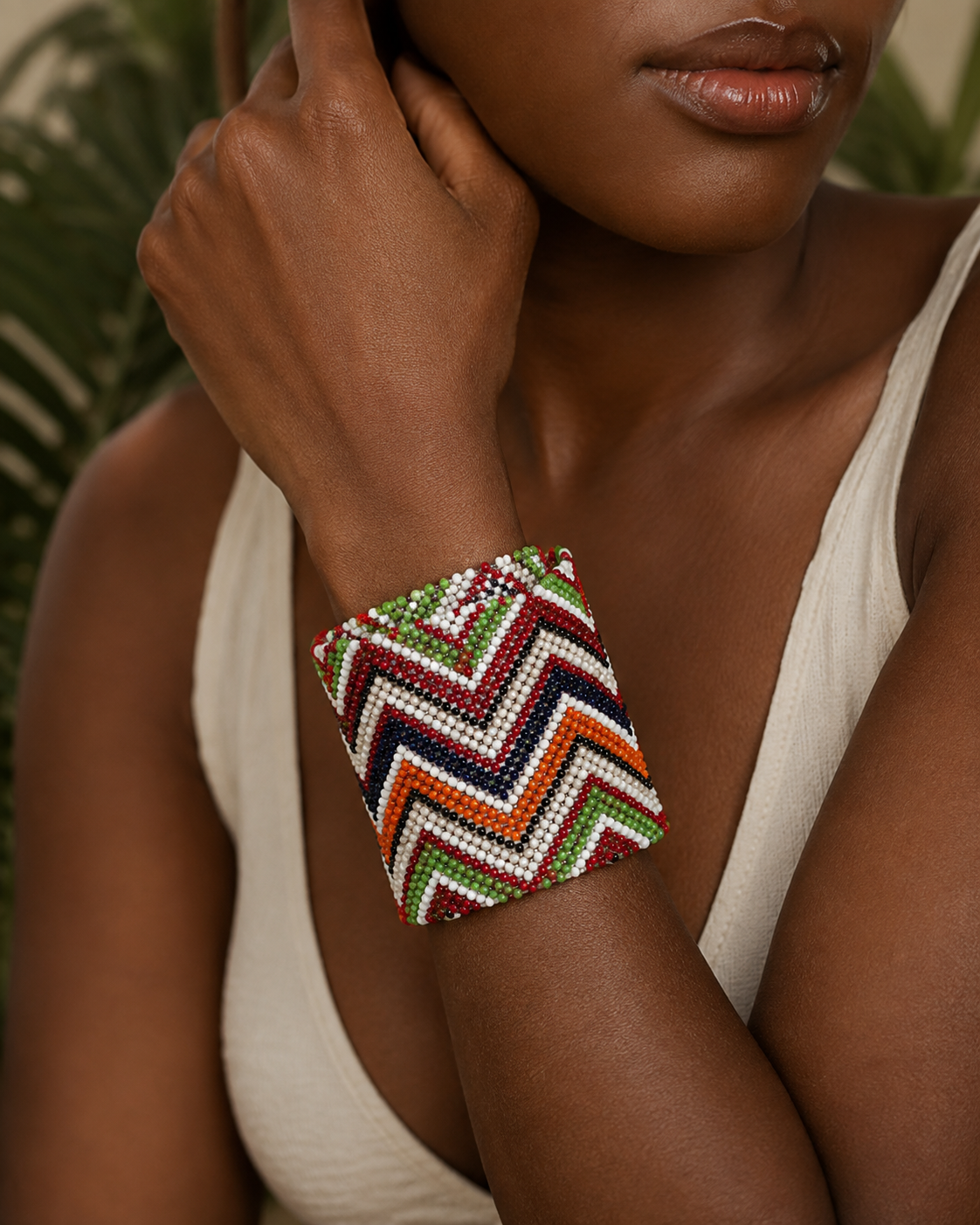 Naropili handmade beaded bracelet lifestyle photo